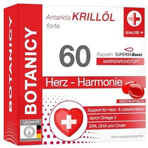 ANTARKTIS KRILLOLIE FORTE OMEGA 3 met SuperbaBoost, hooggedoseerde, omega-3 vetzuren (DHA & EPA), met astaxanthine en choline, zeer goede biobeschikbaarheid (60 capsules)