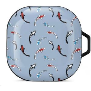 Vivid Fishes Oordopjes Hoesje Compatibel met Samsung Hard Shell Beschermhoes Zwart-Stijl