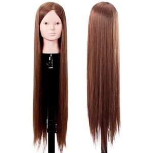 30 inch professionele mannequin-pop met hoge temperatuur, oefenhoofd for kappers, make-up en haarverzorging(Un-Makeup)