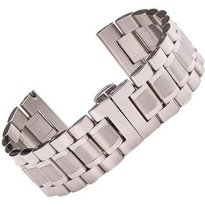 CBLDF Roestvrij Stalen Horlogeband Armband Compatibel Met Armani Horlogeband Zilver 18 Mm 19 Mm 20 Mm 21 Mm 22 Mm 24 Mm Damesmode Bandaccessoires (Color : Silver, Size : 20mm)