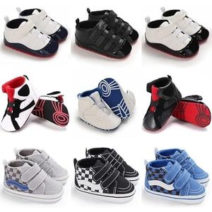 Baby sport sneakers pasgeboren baby jongens meisjes print babyschoenen schoenen baby peuter antislip babyschoenen pre-walkers (Color : C-434 BLACK, Size : 13-18 Months)