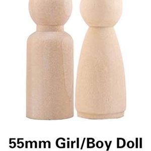 40Pcs A Pair Wooden Peg Dolls Handmade Diy Blank Log Wood Dolls For Home Decor Unfinished Pegdolls-A2