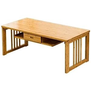 Tuinbijzettafel Koffietafel Moderne Creatieve Bamboe Salontafel Met Multifunctionele Lade End Tafel Woonkamer Sofa Theetafel Slaapkamer Bijzettafel Salontafel ( Color : Primary Color , Size : 120*60*4