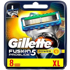 Gillette Fusion5 Proglide Power Navulmesjes (8 Stuks), Scheermesjes Voor Mannen, Met Flexball Technologie, Volgt De Gezichtscontouren, Past In Brievenbus
