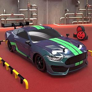 Mustang GTR 1/16 model RC auto 2,4 GHz afstandsbediening auto 4×4 Super GT Dirft racewagen 30 km/u hoge snelheid speelgoedvoertuig voor kinderen, volwassenen (LED-lichtset / 2 batt