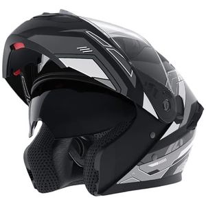 Motorhelm Opklaphelm ECE-Gecertificeerde Motorfiets Off-Road Motorfiets Lichte Motorfiets Reizen Motorhelm Anti-Collision Jet Racehelm Unisex B,XXXL(65-66CM)