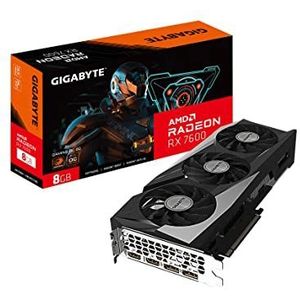GIGABYTE GV-R76GAMING OC-8GD Radeon RX 7600 Gaming OC 8G grafische kaart, 3x WINDFORCE-ventilatoren 8 GB 128-bit GDDR6, videokaart