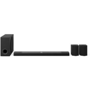 LG S95TR Intelligente soundbar, 810 W, 9.1.5 kanalen, surround sound, Dolby Atmos en DTS, brede connectiviteit, Bluetooth, USB, optische ingang, zwart