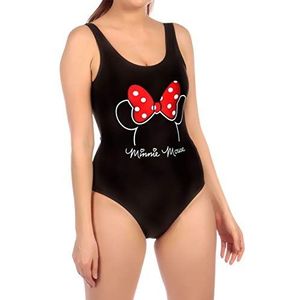Disney Womens' Minnie Mouse Swimsuit Black Large
