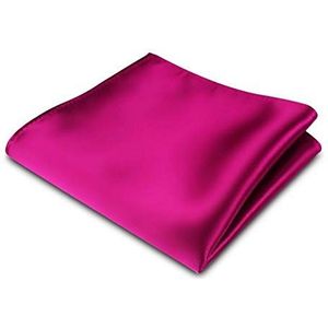 OutletISSIMO® zakdoek, satijn, fuchsia-zijde, klassiek, voor heren en dames