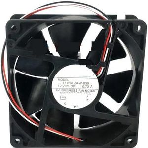 Voor NMB 4715KL-04W-B39 12038 12cm 120 * 120 * 38MM DC12V 0.72A Max. luchtstroom Dubbele balventilator 3 draden(3 wires)