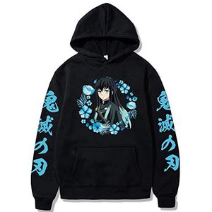 MEDM Heren Hoodie Anime Demon Slayer Muichiro Tokito Hoodie Lente en Herfst Sport Casual Mode Pullover-style6||XS