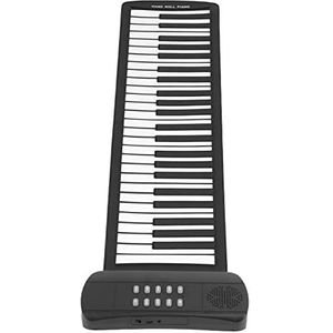 Draagbare Oprolpiano, 49 Toetsen Flexibel Oprolbaar Educatief Elektronisch Digitaal Muziekpianotoetsenbord met Opnamefunctie, 4D Surround Sound USB-toetsenbord met Batterijvoeding Piano voor(PM49)