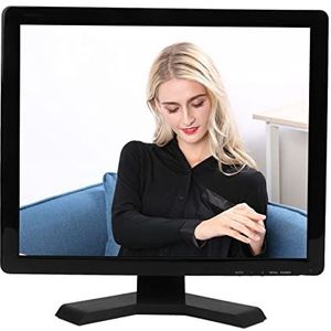 LCD-kleurenvideo 19-inch TFT LCD-monitor met VGA HD Multimedia AV BNC USB DC-ingang Draagbaar HD LCD-scherm voor Computer-tv 100‑240V (EU-stekker)