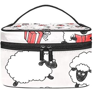 Ruimte Raket Blauwe Make-up Tas Voor Vrouwen Meisjes Cosmetische Tassen Met Handvat Reizen Make-up Organizer Tas, grijs., 8.9x5.9x5.4 Inches, Make-up Pouch