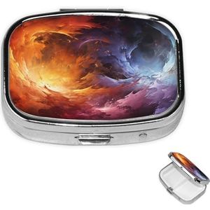 Pil Case Rechthoek 3 Compartiment Pillendoos Ronde Pil Organiseer Metalen Waterdichte Geneeskunde Organizer Doos voor Reizen Kleine Pillen Container Draagbaar voor Supplementen