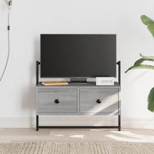 AJJHUUKI Entertainment Centers & TV Stands TV-meubel Wandmontage Grijs Sonoma 60,5x30x51 cm Engineered Houten Meubels