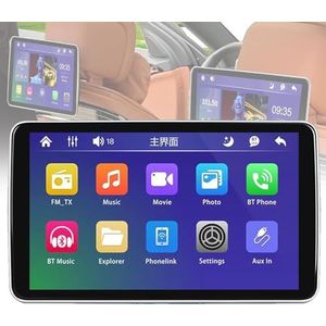 10,1-inch Autostoel-tv, Hoofdsteunmonitor, Touchscreen Achterbank, Ondersteuning Voor Telefoonspiegelprojectie, CarPlay En Android Auto