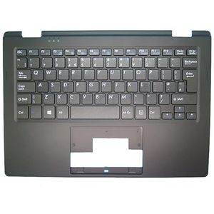 E2218T E2218 T PalmRest & toetsenbord voor MEDION voor AKOYA MD60200 Zwarte C-behuizing met Belgisch BE/Hongarije HU/Engelse gebruikersinterface/VK-toetsenbord(United Kingdom UK)