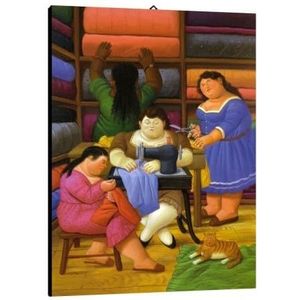 Afbeelding Botero de Mattator Art. 61 La Sarta 35 x 50 cm Gratis verzending klaar om op te hangen Print op canvas