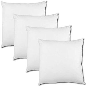 Bestlivings Set van 4 polyester vlies vulkussens 30x30cm wit, wasbaar op 30°, vele maten