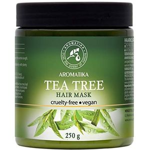 Haarmasker met Tea Tree Olie - 250g - Haarmasker met Tea Tree Olie, Arganolie - Olijfolie - Haarbehandeling voor alle haartypes - Hoofdhuidverzorging - Tea Tree Olie Haarmasker - Haarverzorging