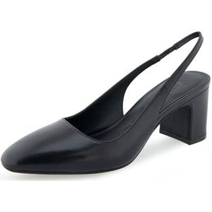 Aerosoles Mags Pump voor dames, Zwart leder, 37 EU