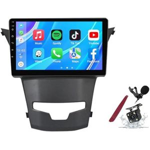Android 14 Autoradio Sat Navi voor S-sangyong Actyon (2013-2017) 9 Inch Touchscreen Multimedia Speler met Draadloze Carplay GPS Navigatie FM RDS Bluetooth 5G-WiFi SWC DSP,M120s