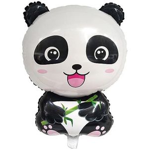 Panda Verjaardagsdecoraties voor kinderen aluminiumfolie panda ballon, schattige cartoon dier folieballon voor jongens meisjes, panda thema verjaardagsfeestje babyshower feestgunst