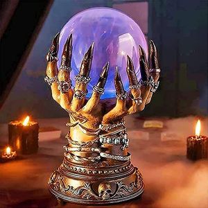 Teochew Halloween hemelse kristallen bal - Deluxe Magische lichtgevende knipperende glazen splasmabal elektrostatische knipperbal creatieve heldere spooky home decoratie (1 stuk)