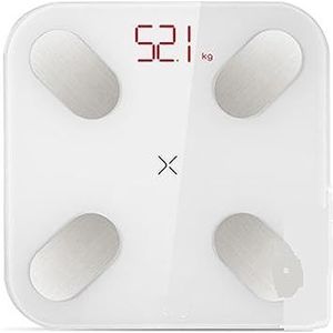 Smart Home Lichaamsvetweegschalen Vetweegschalen Precisieweegschalen Gezondheid Meten Elektronisch Weeginstrument Gemakkelijk Te Gebruiken(White)