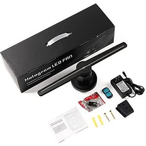 3D holografische waaierprojector 3D-hologram-projector LED Ventilator Licht WiFi Sign Reclame Display Holografische Imaging Lamp Speler Remote Ondersteuning Video voor kleine winkels, restaurants, mus