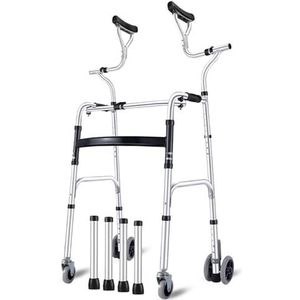 Senioren Staan rechtop, Rollende Wandelaars, Wandelaars, Loopframes, Opvouwbare Oprolbare Rechtopstaande Wandelaars, Medische Rollator Met 2 Wielen, Opvouwbare Draagbare Rollator, Loophulpmi(Size:C)