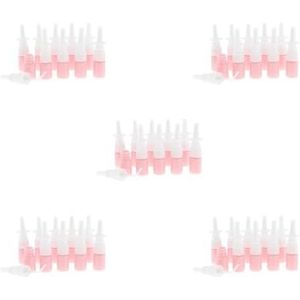 5 Set van 10x 5ML Plastic Neusspray Fles Pomp Cleanser voor het Doseren Wassen Parfum Roze