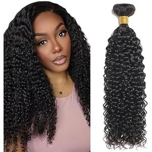Tuheerst Sew in Hair Extension Human Hair Bundles Curly Wave Natural Black Real Hair Human Hair Extensions Single Bundle Double Weft Remy Hair Minimal Shedding 12 Inch