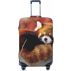 Bagage Covers Rode Panda Print Elastische Beschermende Wasbare Bagage Cover Reizen Stofdichte Koffer Cover Voor 18-32 Inch Bagage, Zwart, S