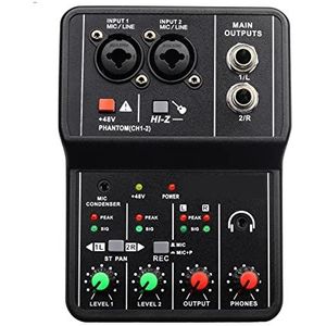 Audio DJ-mixer Professionele Sound Mixer met Monitor Elektrische Gitaar Live Broadcast Opname for Studio Zingen Computer PC Podcast-apparatuur