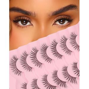 Dramatische lange dikke faux nerts wimpers pack pluizige 3D volume oog nep wimpers 7 paar volledige gekruiste grote wimpers pack DJ-31