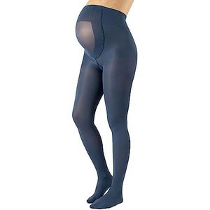 CALZITALY Opaque Zwangerschapspanty | Microvezel Zwangerschapspanty | S, M, L, XL | Zwart, Blauw, Bordeaux, Groen | 100 DEN | Made in Italy (Jeans Blauw, M)