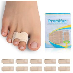 Promifun Hamer teen gelijkrichter correctie brace (10, bruin, S)