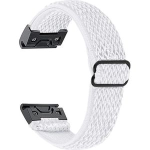 20mm elastische nylon band for Garmin Fenix 7s 6s pro 5s plus geweven sporthorloge band lus for garmin fenix 8 43mm sluiting(WHITE,20mm Fenix 7S)