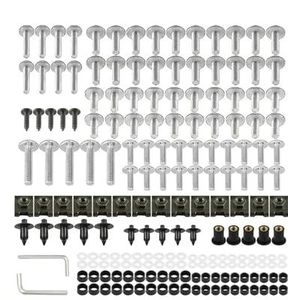 Bouten Schroef 195Stenen M5 M6 Schroeven Motorfiets Bouten Schroeven Eerlijke Bout Voor YZF R1 R15 R25 R3 R6 R125 R15 R25(ZILVER)