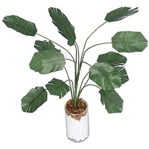 Miniatuurplant, Simulatie op Schaal 1:12, Woondecoratie, Levendig Poppenhuis, Bonsai, Witte Glazen Fles voor Kinderen (L)