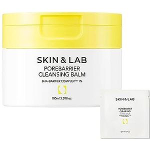 [SKIN&LAB] Porebarrier gezichtsreinigingsbalsem, wimperverlengingsveilige reiniger, veganistische make-upverwijderaar voor waterdichte make-up, balsem tot olie tot melk, 100 ml