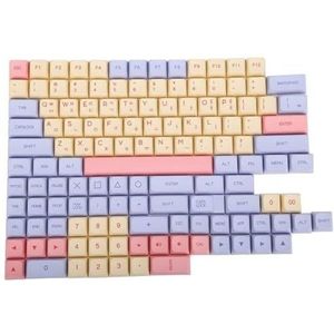 QPSJXN 132 Key PBT KeyCaps XDA Aangepast profiel Engels KR RU kleurstofsublimatie KeyCap met MX 104 87 61 mechanische toetsenborden (MH Koreaan)