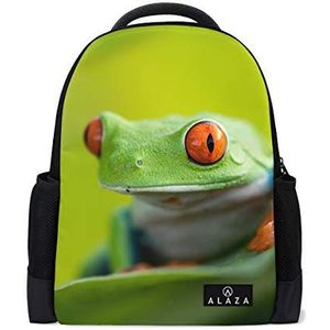 My Daily Grappige Boom Kikker Rugzak 14 Inch Laptop Daypack Boekentas voor Reizen College School, Meerkleurig, One Size, Dagrugzak Rugzakken