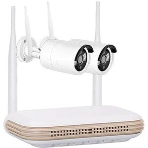 Groothoek beveiligingscamera, 3MP WIFI IP Camera H.265 8CH CCTV Gezichtsdetectie HDMI POE NVR Kit Outdoor Vdeo Surveillance Systeem Beveiliging Eenvoudig te installeren, met signaalversterker (Size :