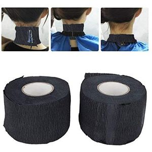 Kapper Nekband, 2 Rollen Papieren Tape Wegwerp Nekstroken Rekbaar Papier voor Professionele Kapper Salon Kappers, Wegwerp Kappershalsband Accessoire Nekbedekking