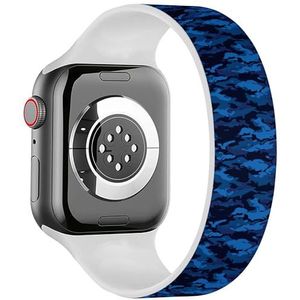 Solo Loop Band Compatibel met All Series Apple Watch 38/40/41mm (Shark Camouflage) Elastische Siliconen Band Strap Accessoire, Siliconen, Geen edelsteen