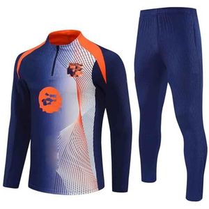 2324-2526 Voetbal trainingspak Heren Jersey shirt Trainingspak Wintervoetbal Sportkleding voetbalclub Lange mouwen ademend Sport opleiding Running Suit Jogging Kostuum,H,L